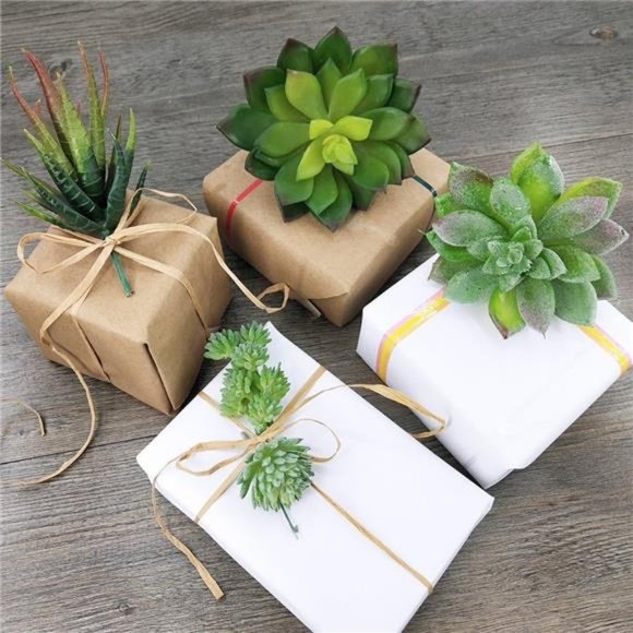 5Pcs Assorted Artificial Succulents Plants Unpotted Small Green Cactus Fake Faux - Picture 6 of 7